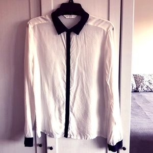 SEED HERITAGE Silk Blouse w/ Trim